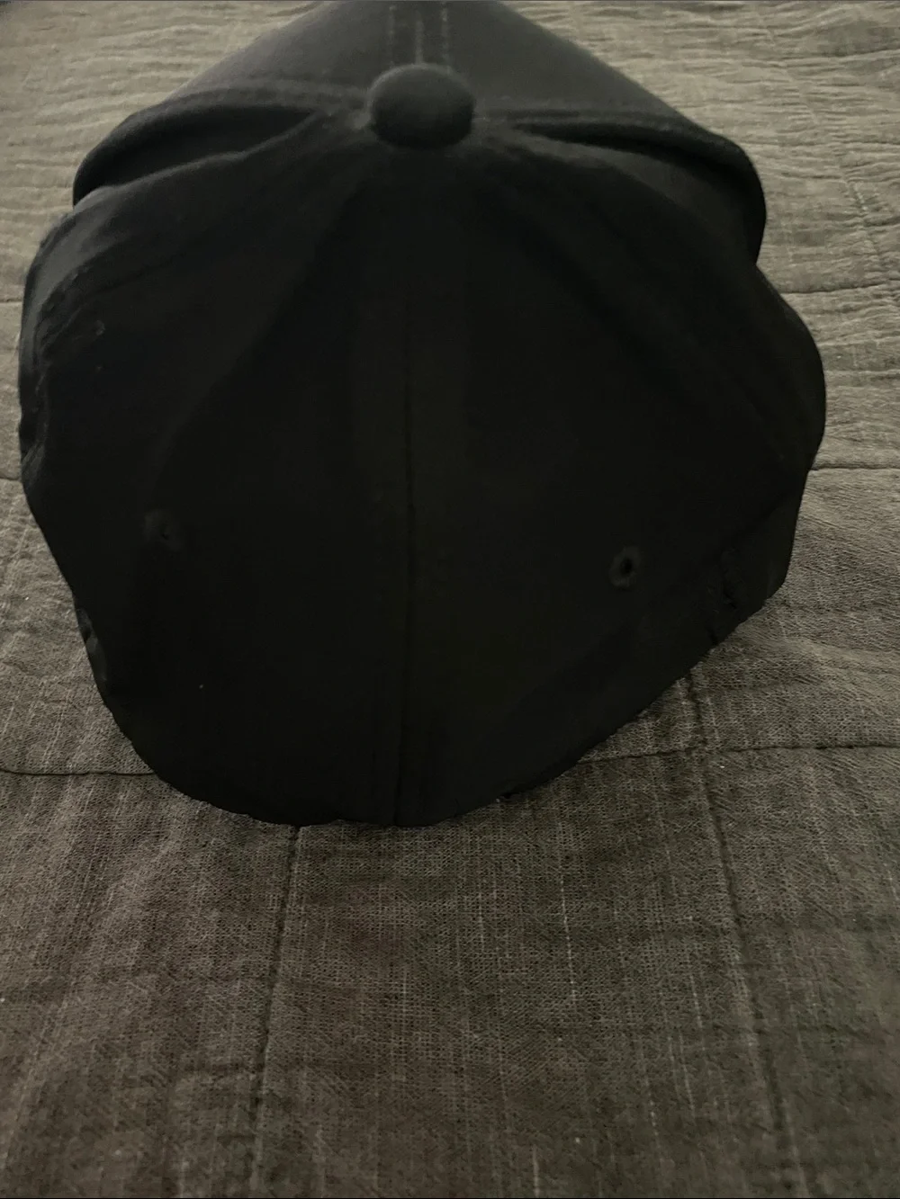 Black fit Baseball Cap with Green Leaf Embroidery